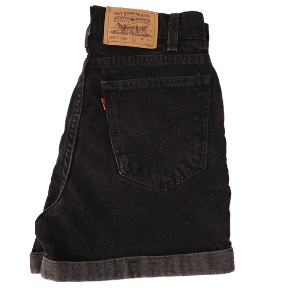 Vintage 80's Orange Tab Levi's High Waisted Denim Shorts - Picture 2 of 12